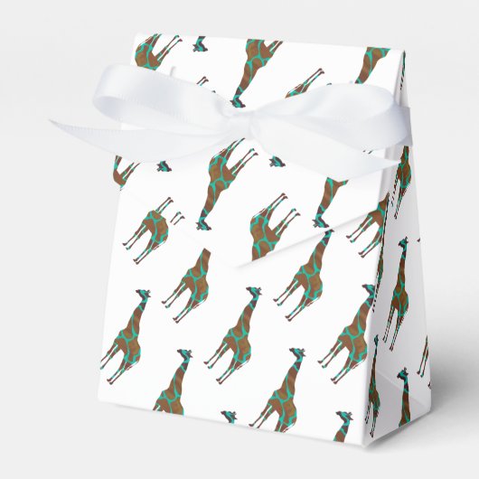 Ballotins Giraffe Siloette Brown et Turquoise (Verso)