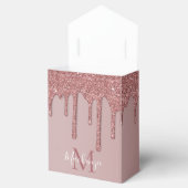 Ballotins Girly Rose Gold Sparkle Glitter Drips monogram (Ouvert)