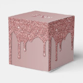Ballotins Girly Rose Gold Sparkle Glitter Drips monogram (Arrière)