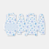 Ballotins Glace blanche et bleue et flocons de neige (Déplié)