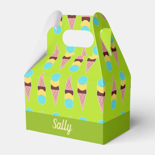 Ballotins Glaces colorées sur vert (Verso)
