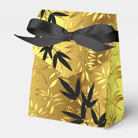 Ballotins Glam Bamboo Feuille Gold Foil | noir or (Verso)