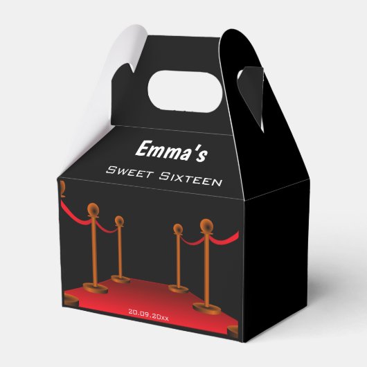 Ballotins Glam Black & Red Carpet Sweet 16th Custom Party (Verso)