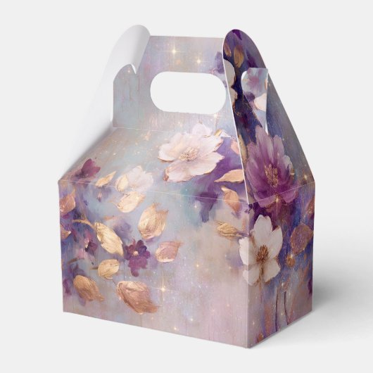 Ballotins Glam blanc féminin Or violet Floral (Verso)