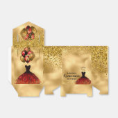 Ballotins Glam Burgundy Robe Or Parties scintillant Quinceañ (Déplié)