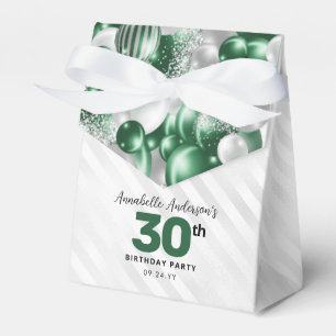 Ballotins Glam Green Silver Balloon Parties scintillant Favo