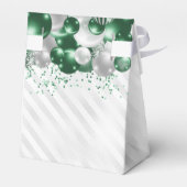Ballotins Glam Green Silver Balloon Parties scintillant Favo (Arrière)
