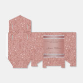 Ballotins Glitzy Rose Gold & Diamond Gem fête d'anniversaire (Déplié)