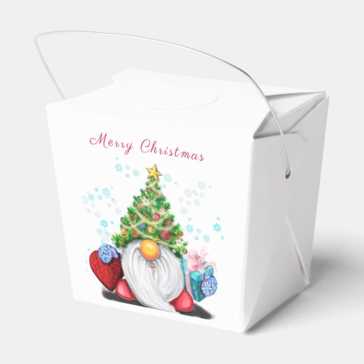 Ballotins Gnome mignonne avec arbre de Noël Casquette et cad (Arrière)