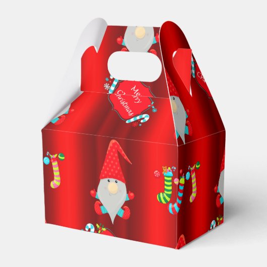 Ballotins Gnomes mignons Noël rouge (Verso)