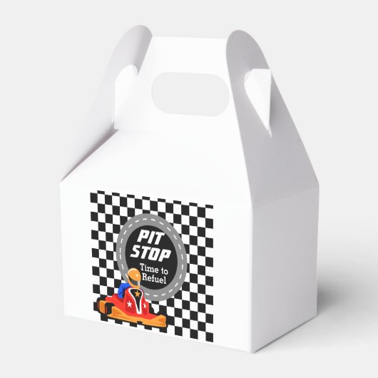 Ballotins Go Kart racing Party Favor Box (Verso)