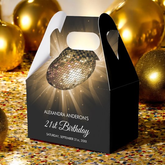 Ballotins Gold 21st Anniversaire Party Gold Disco Ball