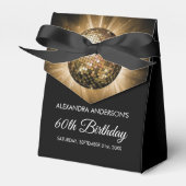 Ballotins Gold 60th Birthday Party Gold Disco Ball (Verso)
