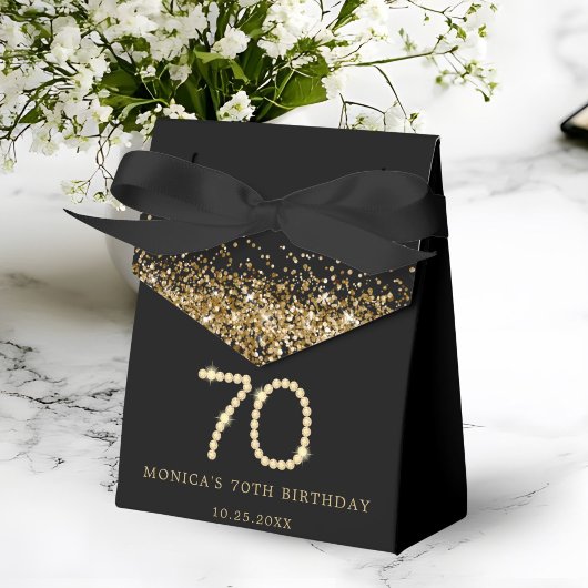 Ballotins Gold 70th Diamonds Birthday Party