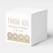 Ballotins Gold Art Déco Mariage Réception Ballotin invité (Verso)