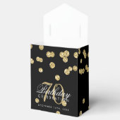 Ballotins Gold Black 70e anniversaire Merci Confetti (Ouvert)