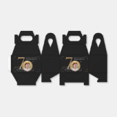 Ballotins Gold Black Calligraphy Photo personnalisée 70e ann (Déplié)