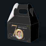 Ballotins Gold Black Calligraphy Photo personnalisée 70e ann<br><div class="desc">Gold Black Calligraphy Custom Photo 70th Birthday Ballotins. Et élégamment conçu invitation spéciale fête d'anniversaire,  avec une photo personnalisée de personne d'anniversaire et de calligraphie script avec des éléments florissants vintages. Assez simple pour s'adapter à une variété de thèmes et de couleurs ! Besoin d'aide ? Contactez-moi !</div>