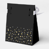 Ballotins Gold & Black Confetti Parti de retraite moderne (Arrière)