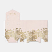 Ballotins Gold blush élégante vintage dentelle mariage faveu (Déplié)