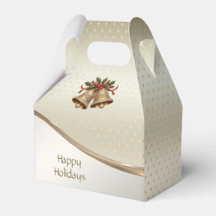 Ballotins Gold Christmas Bells boîte cadeau de vacances