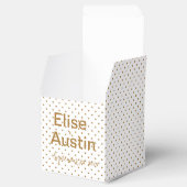 Ballotins Gold Confetti boîte de préférence de mariage (Ouvert)