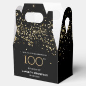 Ballotins Gold Confetti Noir 100e anniversaire Ballotin (Ouvert)