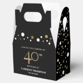 Ballotins Gold Confetti Noir 40e anniversaire Ballotin (Ouvert)