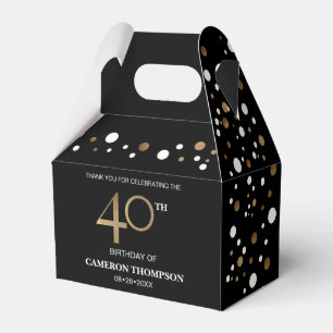 Ballotins Gold Confetti Noir 40e anniversaire Ballotin