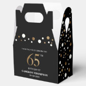 Ballotins Gold Confetti Noir 65e anniversaire Ballotin (Ouvert)