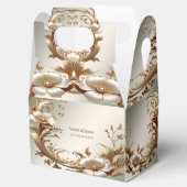 Ballotins Gold Floral Favor Box (Ouvert)