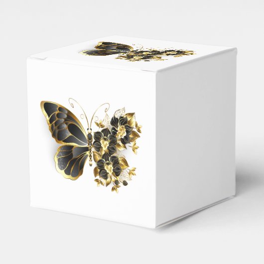 Ballotins Gold flower Butterfly with Black Orchid (Verso)