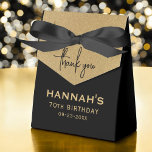 Ballotins Gold Foil 70th Birthday Name Script Merci<br><div class="desc">Express votre gratitude dans le style avec les Chic Birthday Gold Foil Monogram Script Merci Ballotins. Dotés d'un élégant script monogramme en feuille d'or chatoyante, ces ballotins sophistiqués ajoutent une touche luxueuse à toute célébration d'anniversaire. Parfaits pour la tenue de petites gâteries, bonbons ou pâtisseries, ils font un gage d'appréciation...</div>