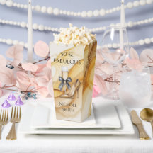 Gold Gitter High Heel 50 & Fabulous Birthday Party