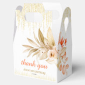 Ballotins Gold Glitter Chain Yellow Orange Flower Birthday (Ouvert)