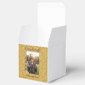 Ballotins Gold glitter photo graduation add name class text (Ouvert)