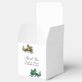 Ballotins Gold Green Dragon Wedding Favor Boxes (Ouvert)