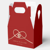 Ballotins Gold Knot Union Double Bonheur Mariage chinois (Ouvert)