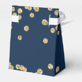 Ballotins Gold Navy Blue 90e anniversaire Merci Confetti (Arrière)
