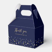 Ballotins Gold & Navy Blue Confetti Parti de retraite modern (Arrière)