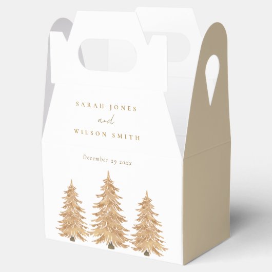 Ballotins Gold Noël Arbre Noël Fête de Noël Favoriser Box (Ouvert)