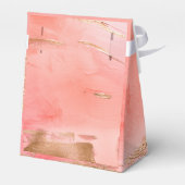 Ballotins Gold Peach Melon Nom Abstrait Mariage moderne (Arrière)