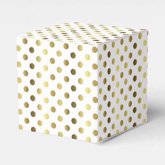 Ballotins Gold Polka Point Mariage Favor boîte cadeau (Verso)