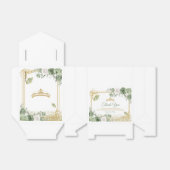 Ballotins Gold Quinceañera Sage Green Crown Butterfly (Déplié)