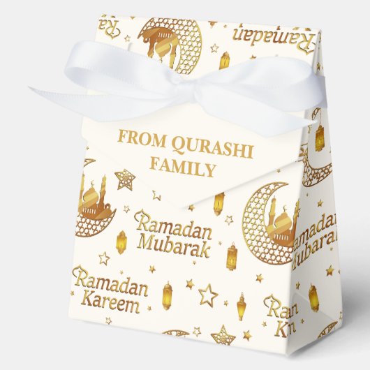 Ballotins Gold Ramadan Mubarak Pattern with Custom Name (Recto)