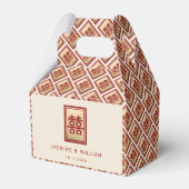 Ballotins Gold Rectangle Double Bonheur Mariage chinois Fa (Arrière)
