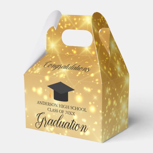 Ballotins Gold Sparkle Graduation Chic Custom 2024 Party (Verso)