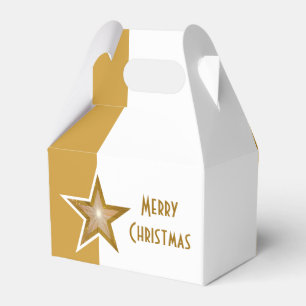 Ballotins Gold Star Joyeux Noël or blanc