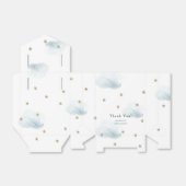 Ballotins Gold Stars & Clouds Baby shower boîte cadeau (Déplié)