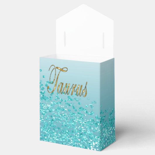 Ballotins Gold Taurus & Parties scintillant bleue Turquoise  (Ouvert)